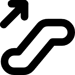 Escalator Up Icon from Micro Line Set