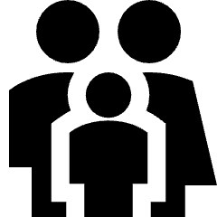 Family Restroom Icon from Sharp Solid Set