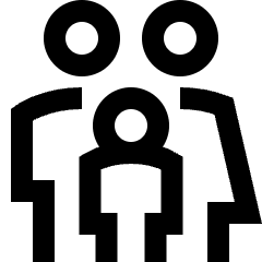 Family Restroom Icon from Sharp Line Set