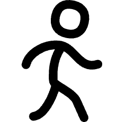 Figure Walking Icon from Flex Line Set