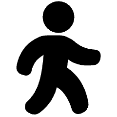 Figure Walking Icon from Plump Solid Set