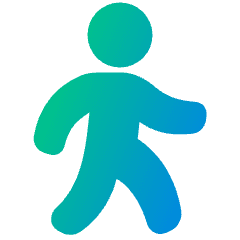 Figure Walking Icon from Plump Gradient Set