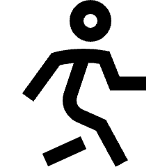 Figure Walking Icon from Sharp Line Set