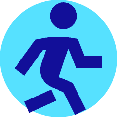 Figure Walking Icon from Sharp Pop Set