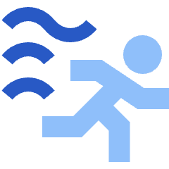 Fire Evacuation Icon from Sharp Flat Set