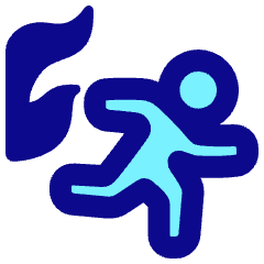 Fire Evacuation Icon from Plump Pop Set