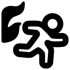 Fire Evacuation Icon from Plump Remix Set