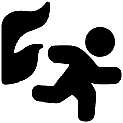 Fire Evacuation Icon from Plump Solid Set