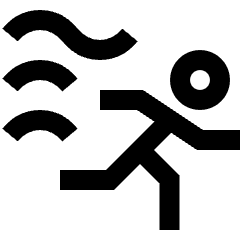 Fire Evacuation Icon from Sharp Line Set
