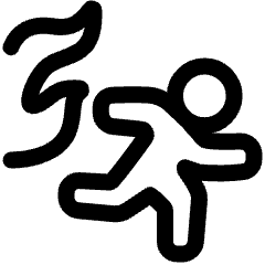 Fire Evacuation Icon from Plump Line Set