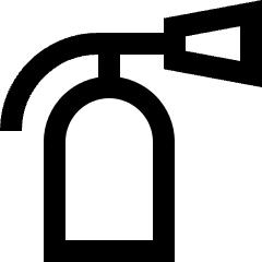 Fire Extinguisher Sign Icon from Sharp Line Set