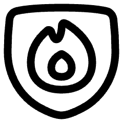 Fire Protection Area Icon from Plump Line Set