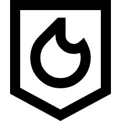 Fire Protection Area Icon from Sharp Line Set