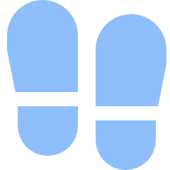 Footprint Icon from Sharp Flat Set