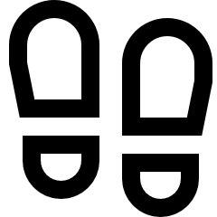 Footprint Icon from Sharp Line Set