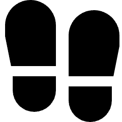 Footprint Icon from Sharp Solid Set