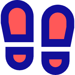 Footprint Icon from Sharp Pop Set