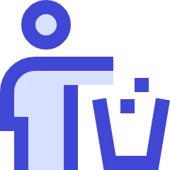Garbage Throw Icon from Sharp Duo Set