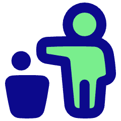 Garbage Throw Icon from Plump Pop Set