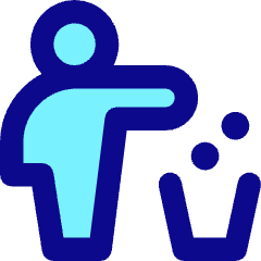 Garbage Throw Icon from Core Pop Set