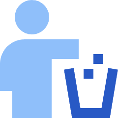 Garbage Throw Icon from Sharp Flat Set