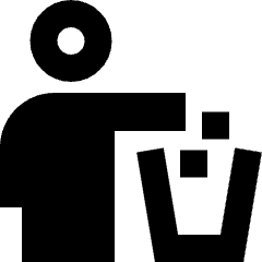 Garbage Throw Icon from Sharp Remix Set