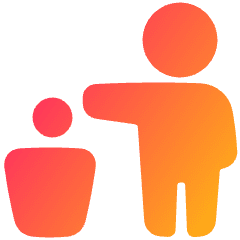 Garbage Throw Icon from Plump Gradient Set