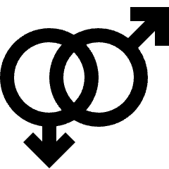 Gender Gay 1 Icon from Sharp Solid Set