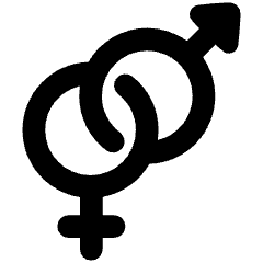 Gender Hetero Icon from Plump Solid Set