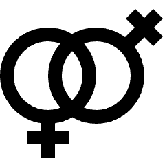 Gender Lesbian 1 Icon from Sharp Solid Set