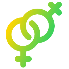 Gender Lesbian 1 Icon from Plump Gradient Set