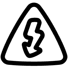 High Voltage Icon from Plump Line Set