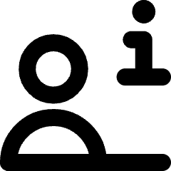 Information Desk Icon from Micro Line Set