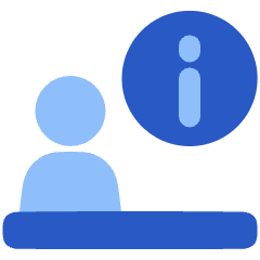 Information Desk Icon from Plump Flat Set