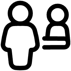 Information Desk Customer Icon from Plump Line Set