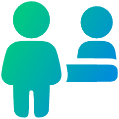 Information Desk Customer Icon from Plump Gradient Set