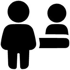 Information Desk Customer Icon from Plump Solid Set