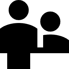 Information Desk Customer Icon from Sharp Solid Set