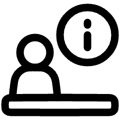 Information Desk Icon from Plump Line Set