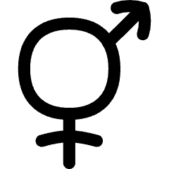 Intersex Symbol Icon from Flex Line Set