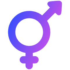 Intersex Symbol Icon from Plump Gradient Set