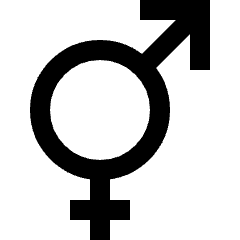 Intersex Symbol Icon from Sharp Line Set