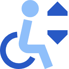 Lift Disability 1 Icon from Sharp Flat Set