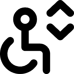 Lift Disability Icon from Micro Line Set