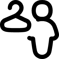 Locker Room Man Icon from Flex Line Set