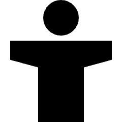 Man Arm Raises 1 Icon from Sharp Solid Set