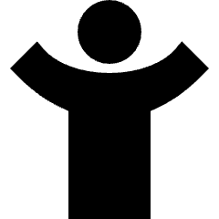 Man Arm Raises 2 Icon from Sharp Solid Set