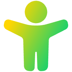 Man Arm Raises 2 Alternate Icon from Plump Gradient Set