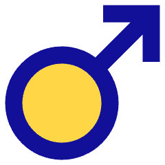 Man Symbol Icon from Sharp Pop Set