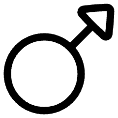 Man Symbol Icon from Plump Line Set